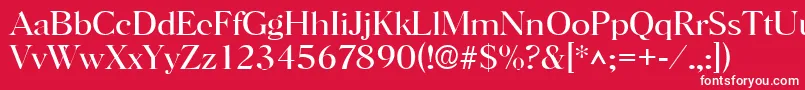 フォントHorshamlRegular – 赤い背景に白い文字