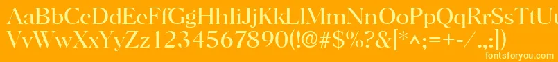 HorshamlRegular Font – Yellow Fonts on Orange Background