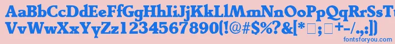 フォントTractoDisplaySsi – ピンクの背景に青い文字