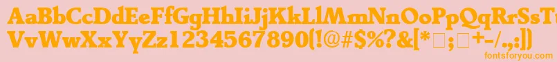 TractoDisplaySsi Font – Orange Fonts on Pink Background