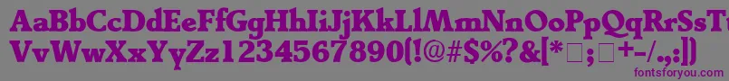 TractoDisplaySsi Font – Purple Fonts on Gray Background