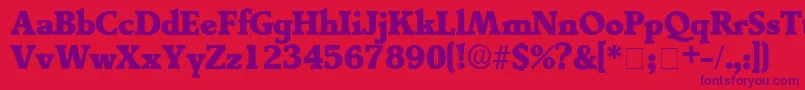 TractoDisplaySsi Font – Purple Fonts on Red Background