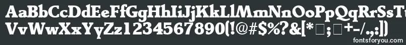 Шрифт TractoDisplaySsi – белые шрифты на чёрном фоне