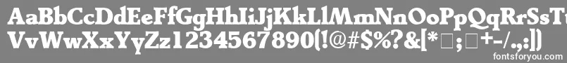 Шрифт TractoDisplaySsi – белые шрифты на сером фоне