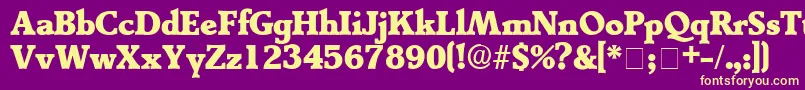 TractoDisplaySsi Font – Yellow Fonts on Purple Background