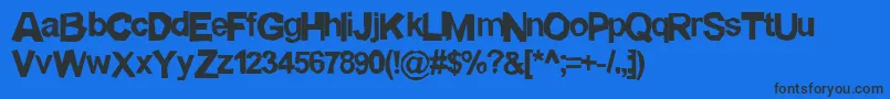 Lickspittle Font – Black Fonts on Blue Background