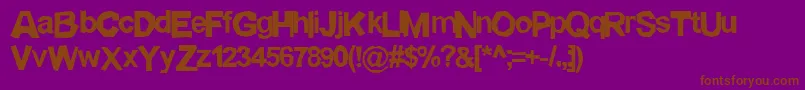 Lickspittle Font – Brown Fonts on Purple Background