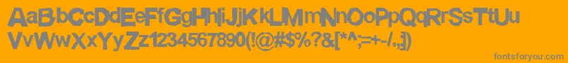 Lickspittle Font – Gray Fonts on Orange Background