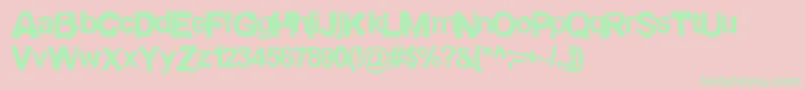 Lickspittle Font – Green Fonts on Pink Background