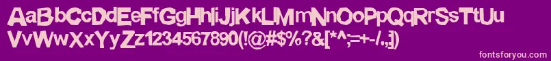 Lickspittle Font – Pink Fonts on Purple Background