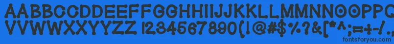 Geldoticaheavyf Font – Black Fonts on Blue Background