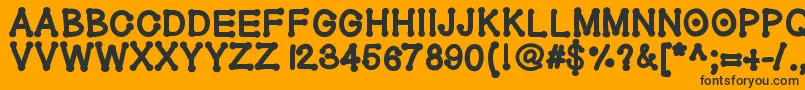 Geldoticaheavyf Font – Black Fonts on Orange Background