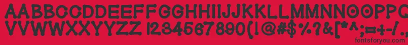 Geldoticaheavyf Font – Black Fonts on Red Background