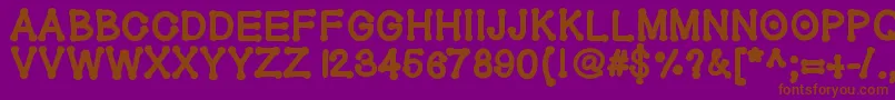 Geldoticaheavyf Font – Brown Fonts on Purple Background