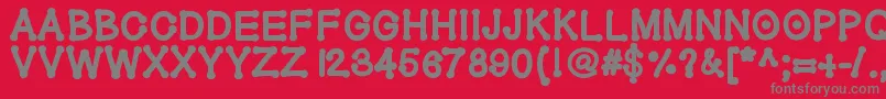 Geldoticaheavyf Font – Gray Fonts on Red Background