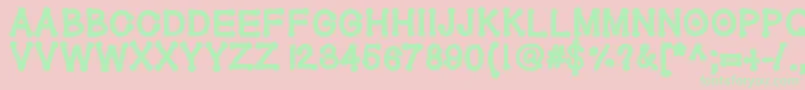 Geldoticaheavyf Font – Green Fonts on Pink Background