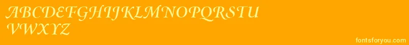 MinionSwashSemiboldItalic Font – Yellow Fonts on Orange Background