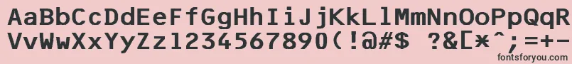 F25BankPrinter Font – Black Fonts on Pink Background