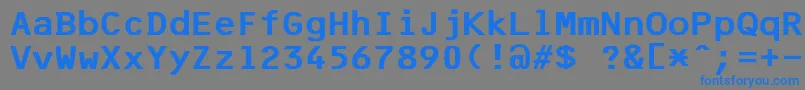 F25BankPrinter Font – Blue Fonts on Gray Background