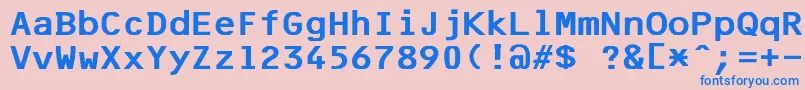 F25BankPrinter Font – Blue Fonts on Pink Background