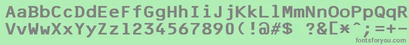F25BankPrinter Font – Gray Fonts on Green Background