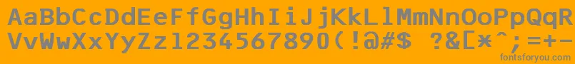 F25BankPrinter Font – Gray Fonts on Orange Background
