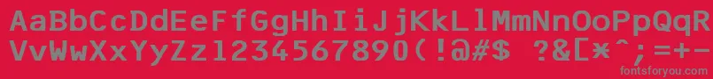 F25BankPrinter Font – Gray Fonts on Red Background