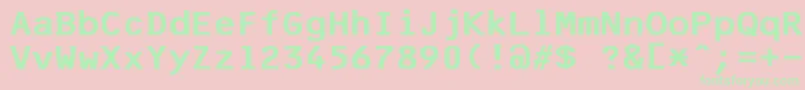 F25BankPrinter Font – Green Fonts on Pink Background