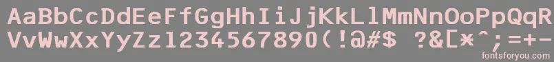 F25BankPrinter Font – Pink Fonts on Gray Background