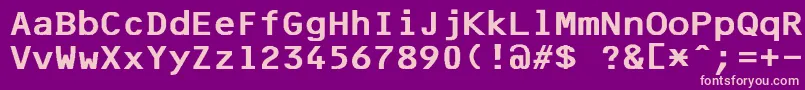 F25BankPrinter Font – Pink Fonts on Purple Background