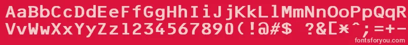 F25BankPrinter Font – Pink Fonts on Red Background