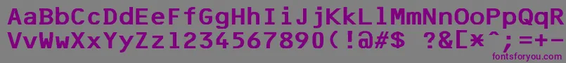 F25BankPrinter Font – Purple Fonts on Gray Background