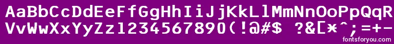 F25BankPrinter Font – White Fonts on Purple Background