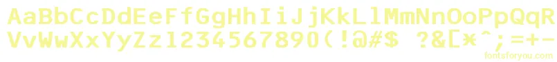 F25BankPrinter Font – Yellow Fonts on White Background