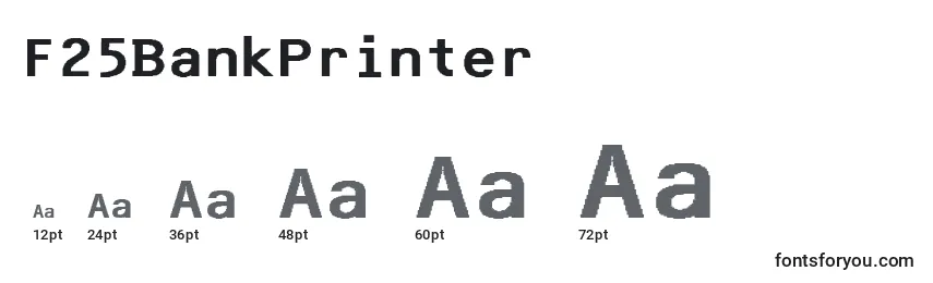 Размеры шрифта F25BankPrinter (98162)
