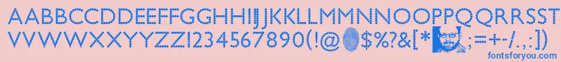 BeadChain Font – Blue Fonts on Pink Background