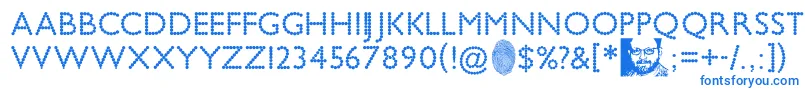 BeadChain Font – Blue Fonts on White Background