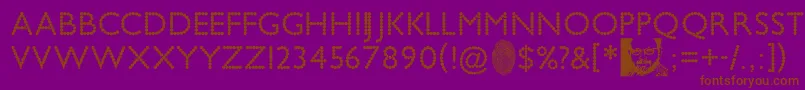 BeadChain Font – Brown Fonts on Purple Background