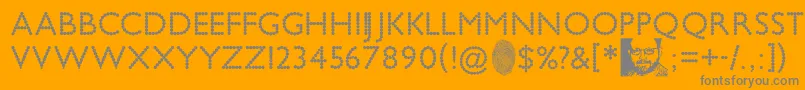 BeadChain Font – Gray Fonts on Orange Background