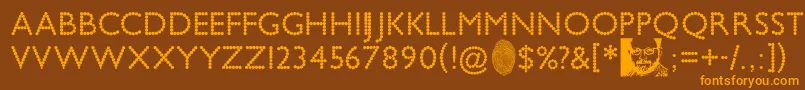 BeadChain Font – Orange Fonts on Brown Background