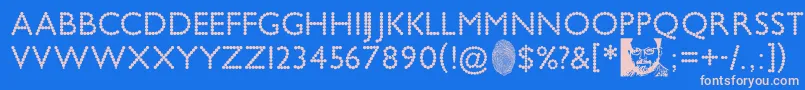 BeadChain Font – Pink Fonts on Blue Background