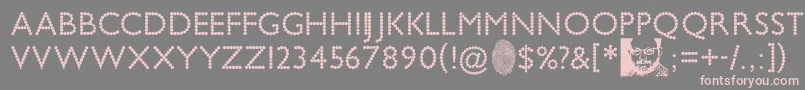 BeadChain Font – Pink Fonts on Gray Background