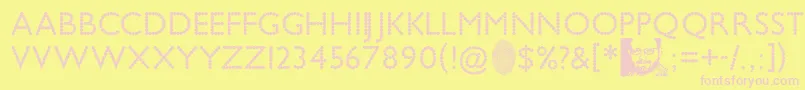 BeadChain Font – Pink Fonts on Yellow Background