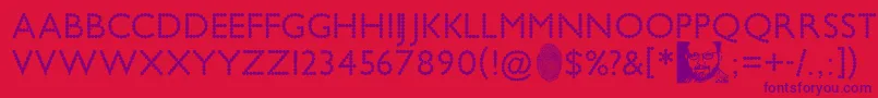 BeadChain Font – Purple Fonts on Red Background