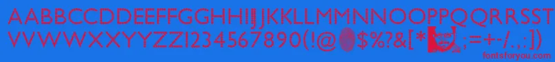 BeadChain Font – Red Fonts on Blue Background