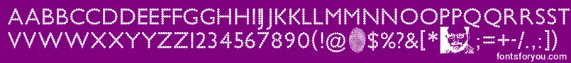BeadChain Font – White Fonts on Purple Background