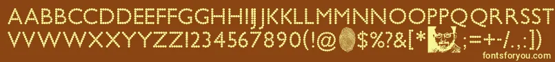 BeadChain Font – Yellow Fonts on Brown Background