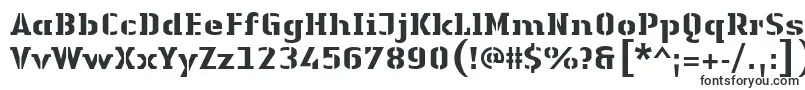 Шрифт LinotypeAuthenticStencilHeavy – очень широкие шрифты