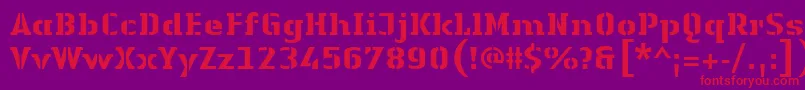 fuente LinotypeAuthenticStencilHeavy – Fuentes Rojas Sobre Fondo Morado