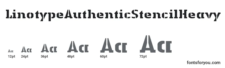 Размеры шрифта LinotypeAuthenticStencilHeavy